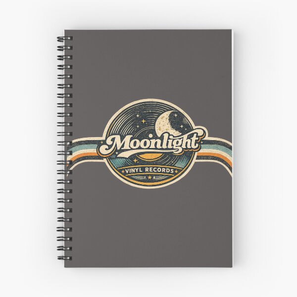 Item preview, Moonlight Vinyl Records - Vintage Music Label designed and sold by Golden Era Studio.