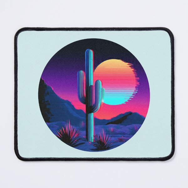 Item preview, Retro Cactus Sunset Gift for Dad Perfect Synthwave designed and sold by PixelQ.