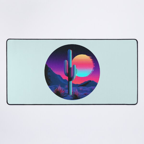 Item preview, Retro Cactus Sunset Gift for Dad Perfect Synthwave designed and sold by PixelQ.