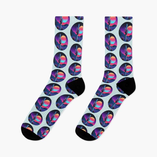 Artikelvorschau, Retro Cactus Sunset Gift for Dad Perfect Synthwave entworfen und verkauft von PixelQ.