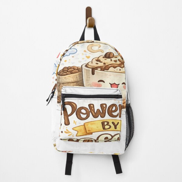 Item preview, Powered by Coffee – Cute Coffee Lover Sticker designed and sold by Genzfirevibes.