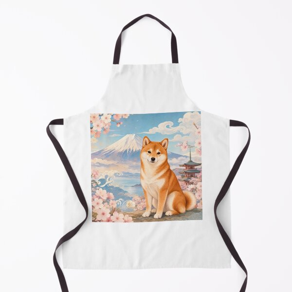 Item preview, Red Shiba Inu with Mount Fuji Japanese Design designed and sold by Shiba-Goyomi.
