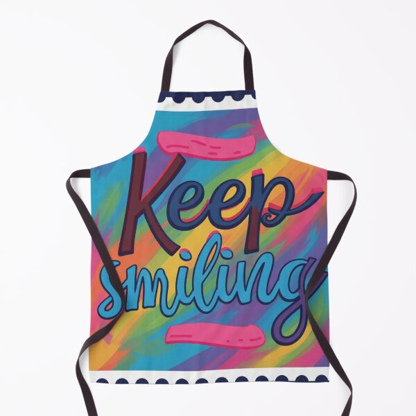 Item preview, keep smiling stamp colorful typographic abstract design designed and sold by SmashingDeals.