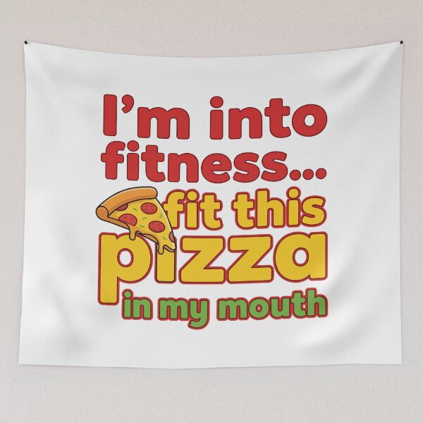 Item preview, funny inappropriate Funny Fitness Pizza Pun Shirt | Sarcastic Gym Quote Tee | I'm Into Fitness Fit This Pizza designed and sold by Uglyandcute.