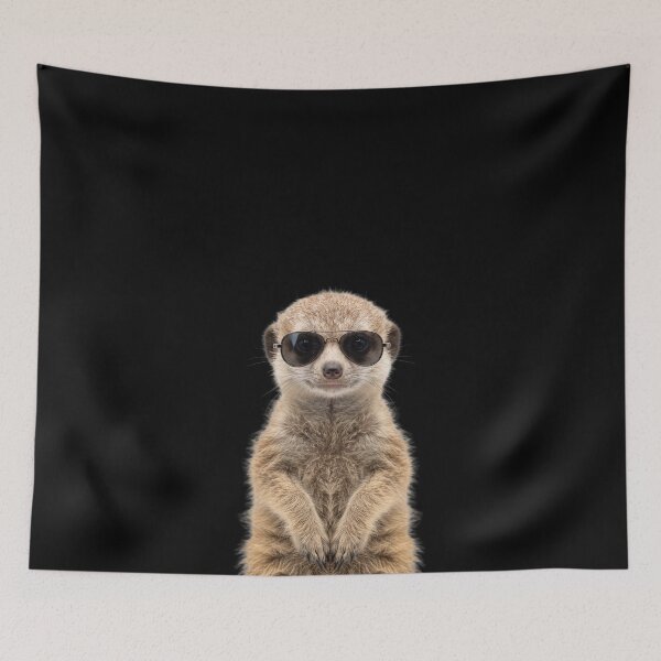 Item preview, Cute Baby Meerkat Wearing Sunglasses Funny designed and sold by RareLavender.