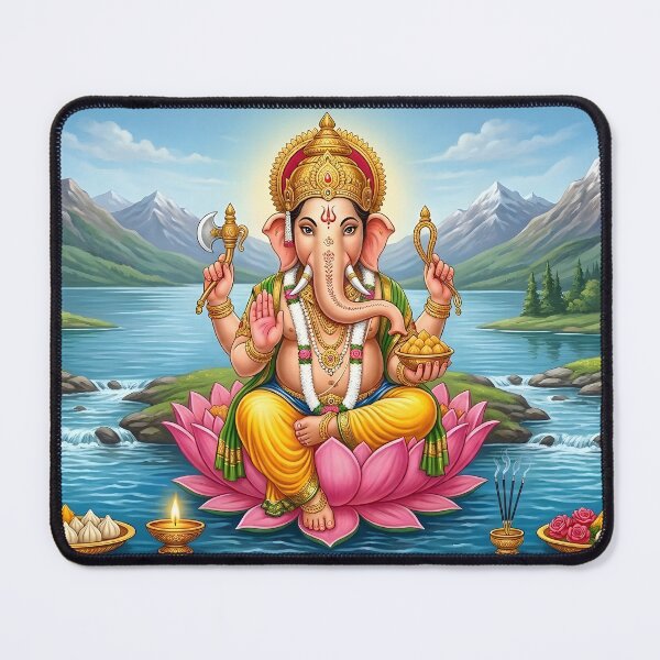 Item preview, Divine Lord Ganesha Lotus Artwork designed and sold by hutofdesigns.