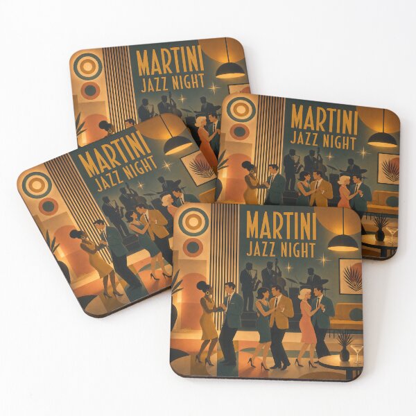 Item preview, Mid Century Modern Martini Jazz Night designed and sold by Lee Hiller Designs.
