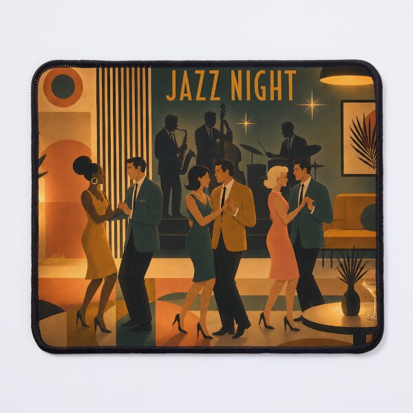 Item preview, Mid Century Modern Martini Jazz Night designed and sold by Lee Hiller Designs.
