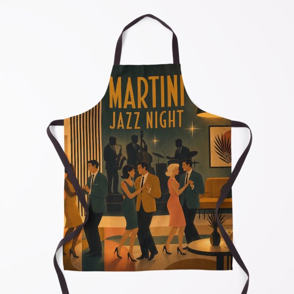Aperçu de l'œuvre Soirée jazz Martini style Mid-Century Modern créée et vendue par Lee Hiller Designs.