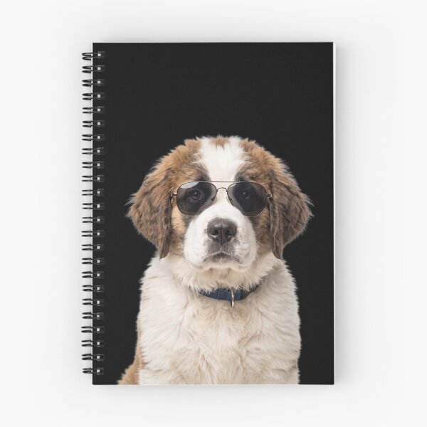 Item preview, Cute Baby Saint Bernard dog Wearing Sunglasses Funny designed and sold by RareLavender.