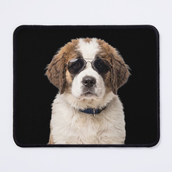 Item preview, Cute Baby Saint Bernard dog Wearing Sunglasses Funny designed and sold by RareLavender.