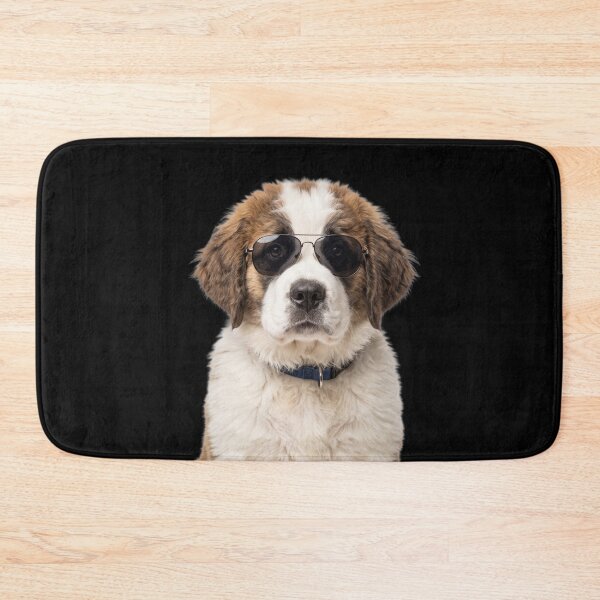 Item preview, Cute Baby Saint Bernard dog Wearing Sunglasses Funny designed and sold by RareLavender.