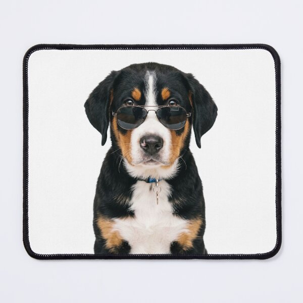 Item preview, Cute Baby Greater Swiss Mountain Dog Wearing Sunglasses Funny designed and sold by RareLavender.