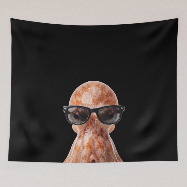 Item preview, Cute Baby Octopus Wearing Sunglasses Funny designed and sold by RareLavender.