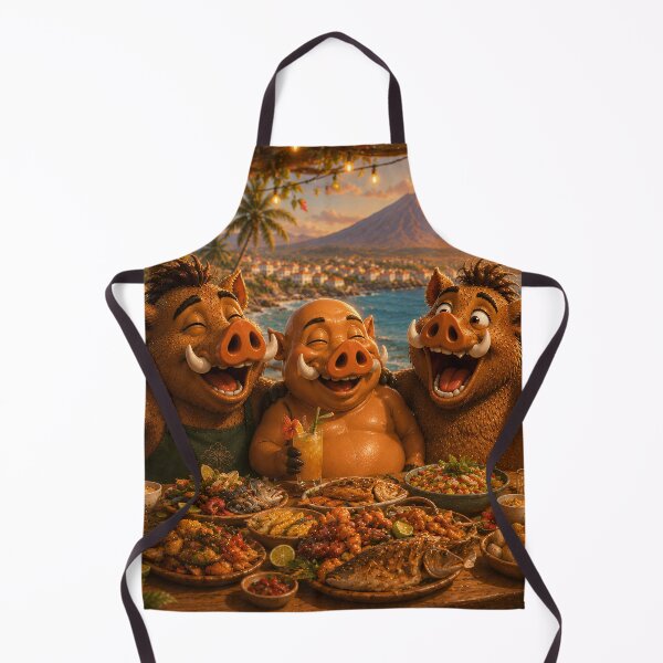Item preview, The Best Feast Ever — Wild Boar Friends Celebrating Together  designed and sold by CanaryVibesArt.