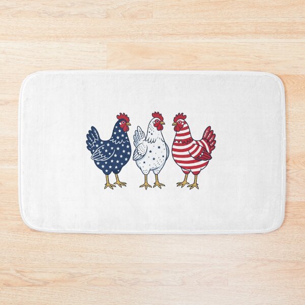 Item preview, Patriotic Chickens 4th of July Funny Cute American Flag Chicken designed and sold by raedattia.
