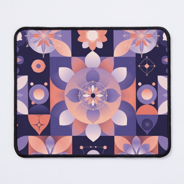 Item preview, Colorful Boho Patchwork Mandala Art Print designed and sold by IntelliMindDesigns.