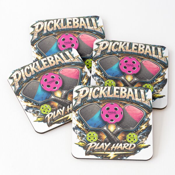 Item preview,  Pickleball Play Hard | Bold Crossed Paddles Energetic Graphic designed and sold by Jen.Lou.