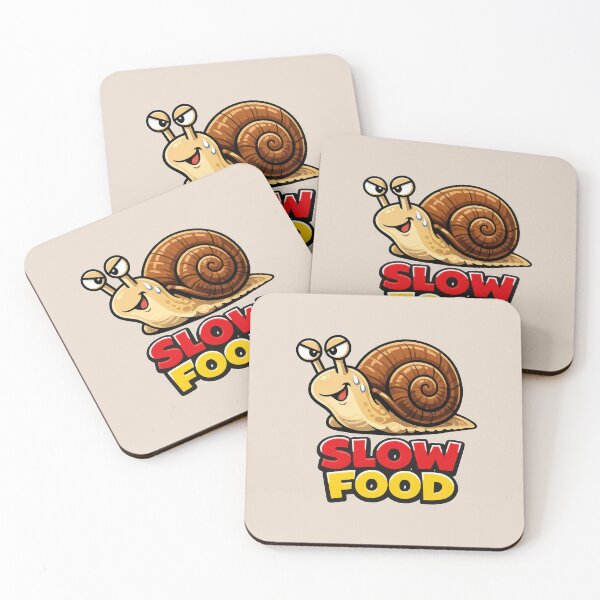 Item preview, Slow Food Funny Snail Illustration – Fast Food Parody Humor Design designed and sold by WordPlayStudio.