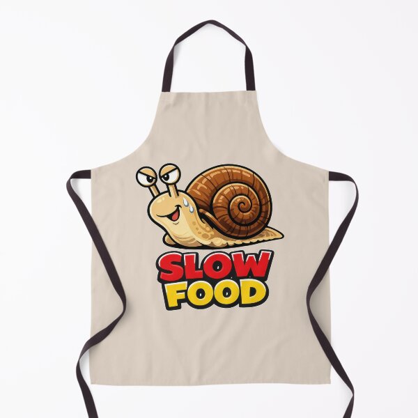 Aperçu de l'œuvre Slow Food – Illustration Drôle d’Escargot, Parodie du Fast Food créée et vendue par WordPlayStudio.