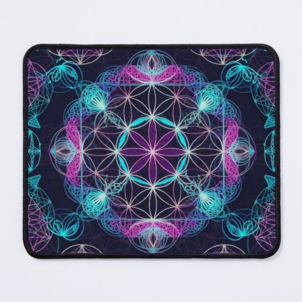 Item preview, Mystical Purple Glowing Mandala Wall Art designed and sold by IntelliMindDesigns.