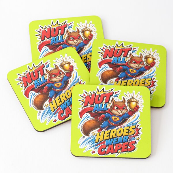 Item preview, Nut All Heroes Wear Capes Funny Superhero Squirrel T-Shirt Kids/Adults designed and sold by Cosmic Meme Factory.