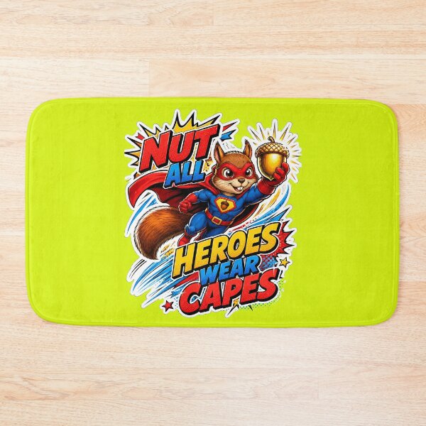 Item preview, Nut All Heroes Wear Capes Funny Superhero Squirrel T-Shirt Kids/Adults designed and sold by Cosmic Meme Factory.