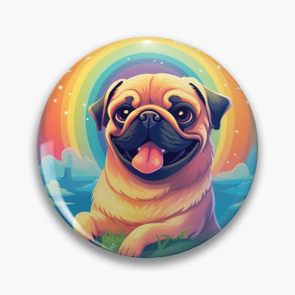 Item preview, Funny Pug Colorful Rainbow Cute Mom Dad Kids designed and sold by rafaeltto.