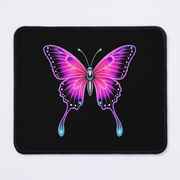 Item preview, Neon Glow Butterfly Art Print  designed and sold by graphixpolash.