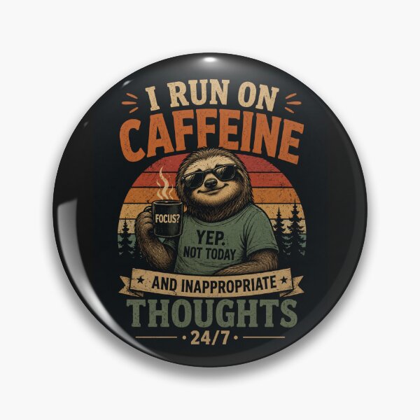 Item preview, Funny Sloth Coffee Lover Retro T-Shirt designed and sold by northpeakshop.
