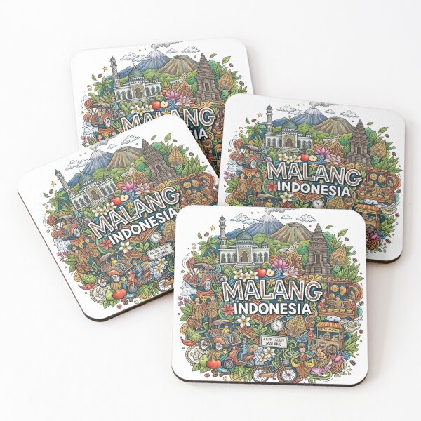 Item preview, Wonderful Malang Indonesia Travel Souvenir Heritage Colorful Cultural Doodle designed and sold by arisukma11.