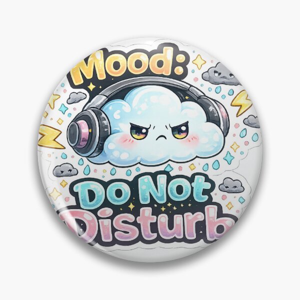 Item preview, Mood: Do Not Disturb – Grumpy Cloud Sticker designed and sold by blossomfun.
