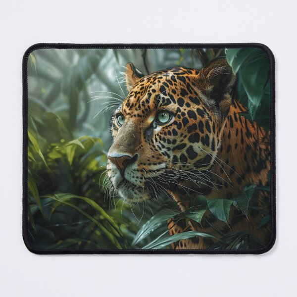 Item preview, Jaguar Portrait in the Tropical Rainforest designed and sold by Erika Kaisersot.