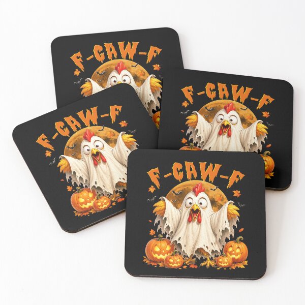 Item preview, Halloween F-Caw-F Rooster Meme Funny Ghost Chicken F'CAW-F designed and sold by elongatedjazz.