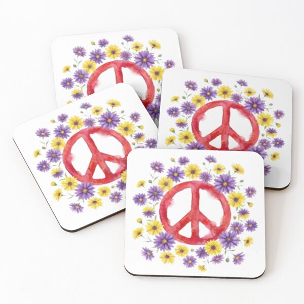 Item preview, Red Peace Sign Floral designed and sold by HippyRikky.