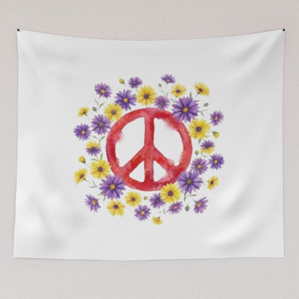 Item preview, Red Peace Sign Floral designed and sold by HippyRikky.
