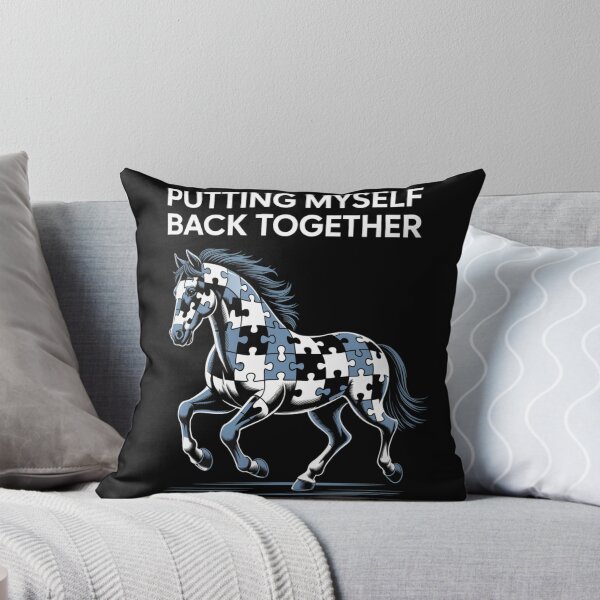 Item preview, Putting Myself Back Together – Puzzle Horse Mental Health Shirt for Equestrians designed and sold by CornishPixiPony.