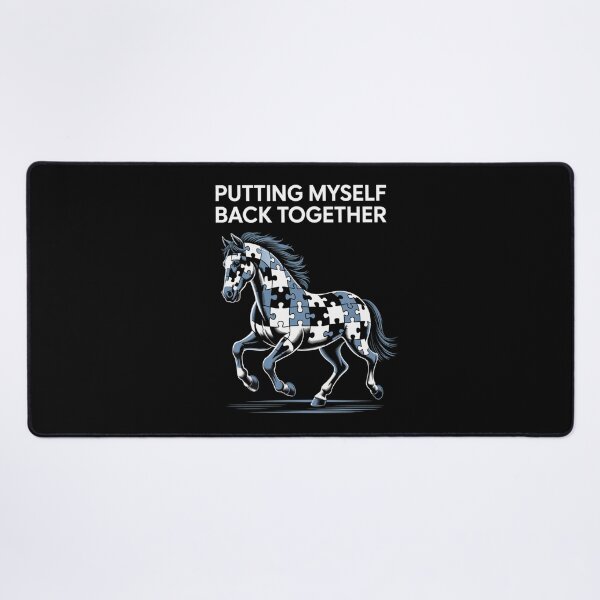 Item preview, Putting Myself Back Together – Puzzle Horse Mental Health Shirt for Equestrians designed and sold by CornishPixiPony.
