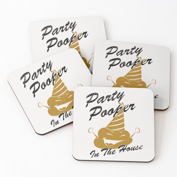Item preview, Party Pooper In The House – Funny Retro Poop Party Cartoon designed and sold by Helmina Groper.