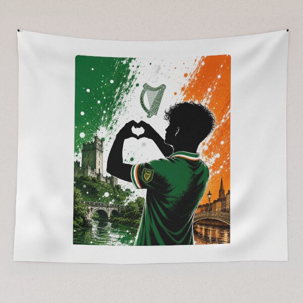 Item preview, Ireland Pride Heart Hands Art designed and sold by BagFactoryUK.