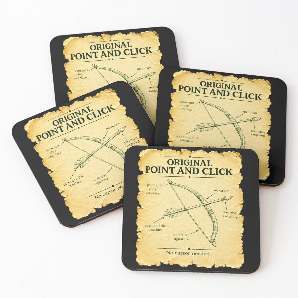 Item preview, Original Point and Click No Cursor Needed Funny Stone Age Tech Gift for Programmers and Gamers designed and sold by Nightarel.
