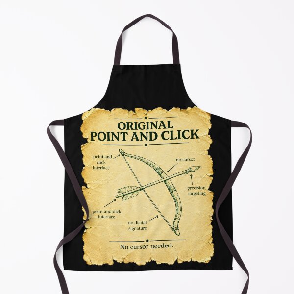 Item preview, Original Point and Click No Cursor Needed Funny Stone Age Tech Gift for Programmers and Gamers designed and sold by Nightarel.