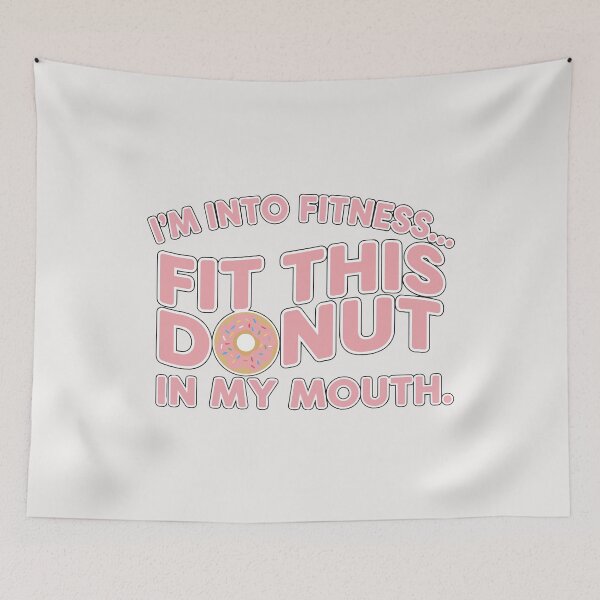 Item preview, funny inappropriate Funny Fitness Donut Pun Shirt | Sarcastic Gym Quote Tee | I'm Into Fitness Fit This Donut designed and sold by Uglyandcute.