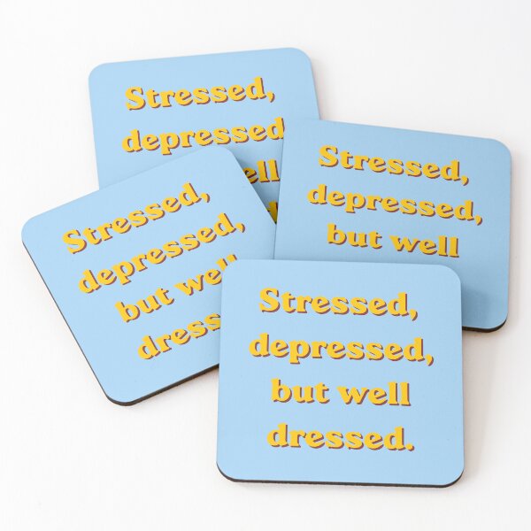 Item preview, Stressed Depressed But Well Dressed Funny Fashion Quote designed and sold by TheFrameVault.