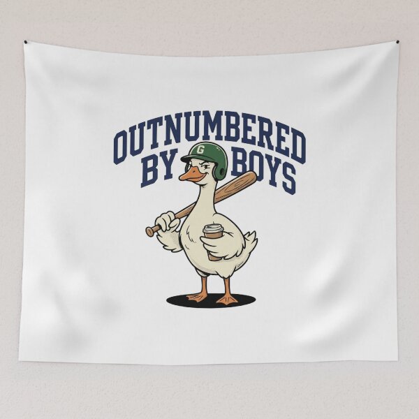 Item preview, Outnumbered By Boys T-Shirt, Funny Baseball Mom Gift, Boy Mom Graphic Tee, Sports Mom Shirt, Game Day Family Tee designed and sold by Trendably.