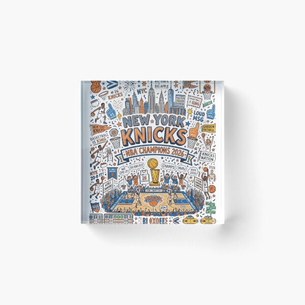Item preview, New York Knicks NBA Champions 2026 Doodle Art designed and sold by arisukma11.
