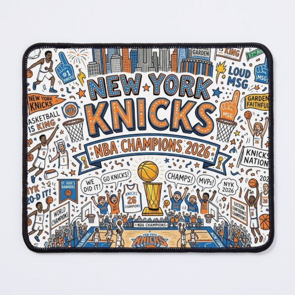 Item preview, New York Knicks NBA Champions 2026 Doodle Art designed and sold by arisukma11.