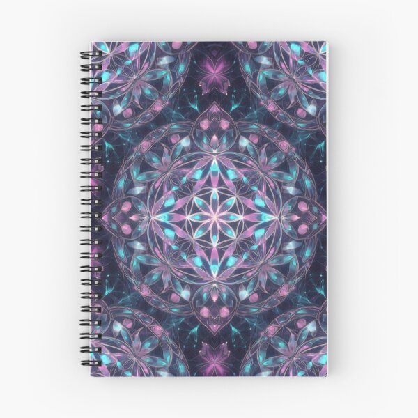 Item preview, Luminous Purple Teal Mandala Wall Art designed and sold by IntelliMindDesigns.