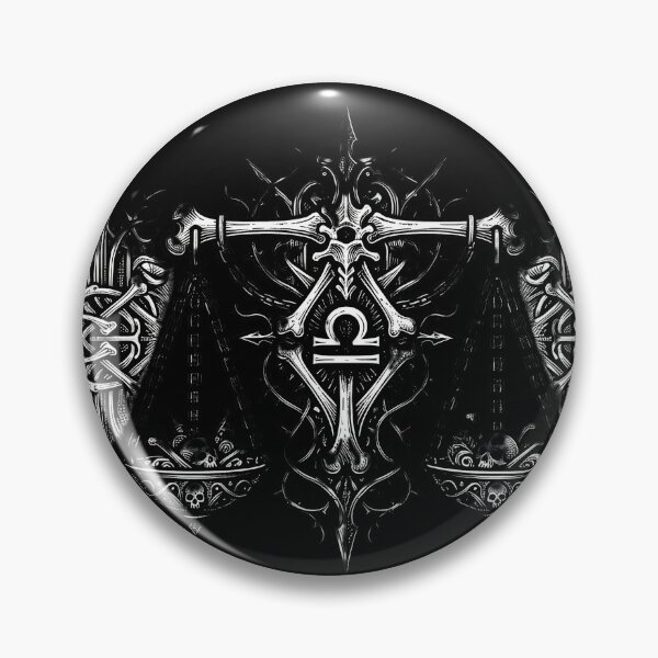Item preview, Libra Zodiac Gothic Tribal Ornament Vignette designed and sold by DarkOriginArts.