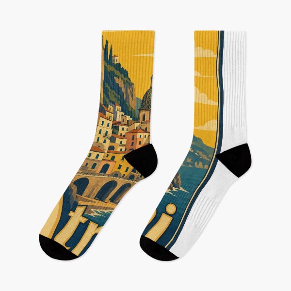 Item preview, Atrani Italy Travel Souvenir Retro Illustration designed and sold by VisualArtsOasis.
